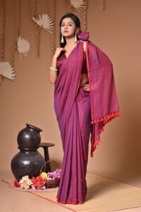 Soft Pure Mul Cotton Saree with Sequin Work